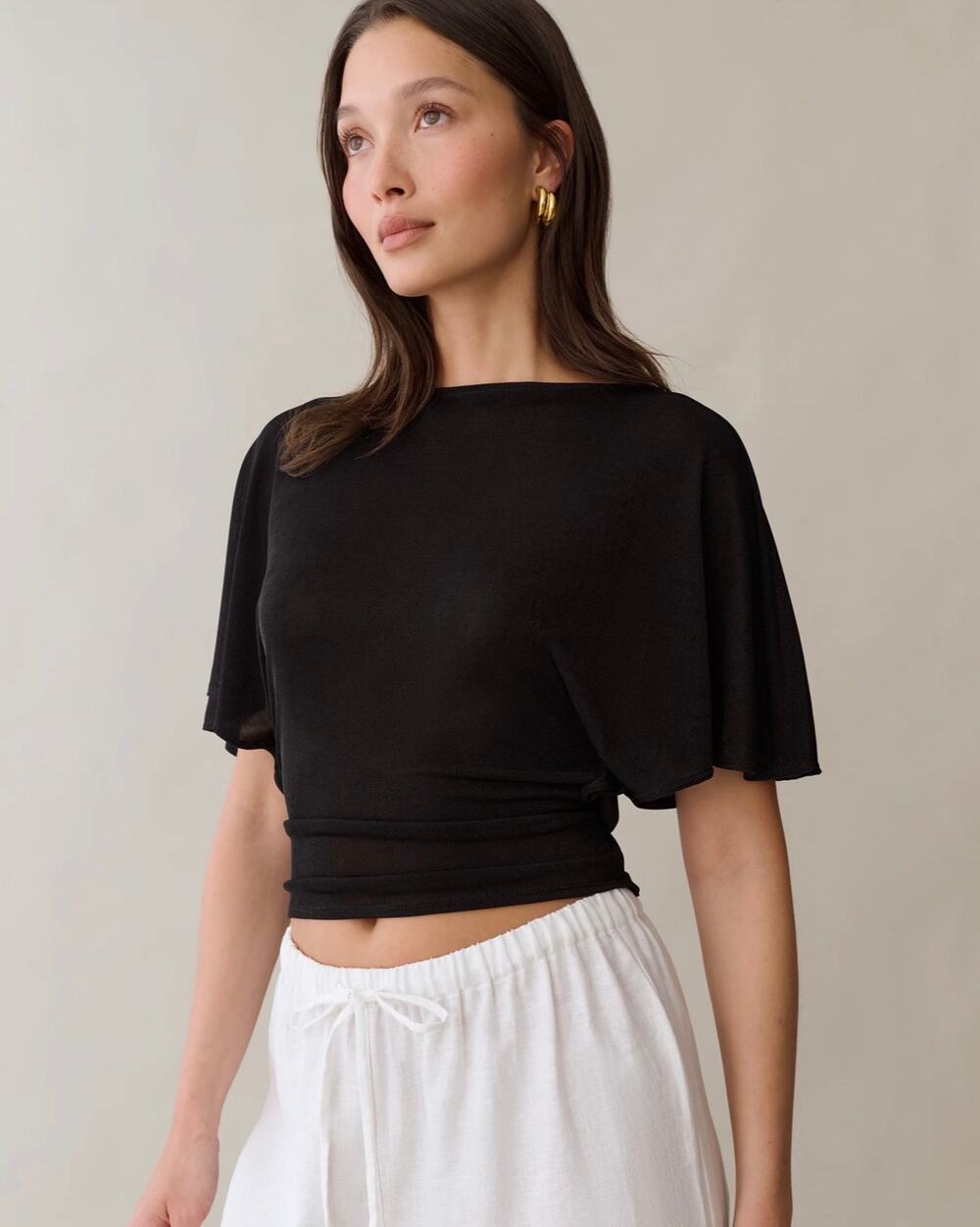 New few Moda Kourt Jeanette black blouse size M $145